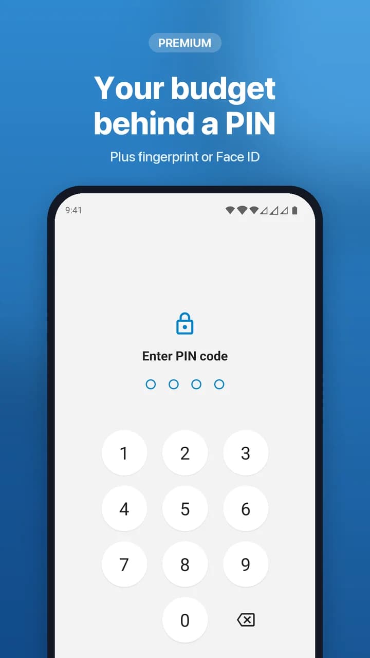 Your budget behind a PIN, fingerprint or Face ID